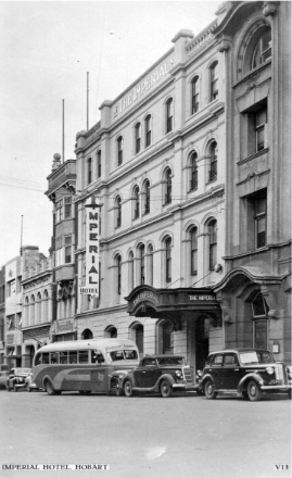 Vintage photo of the imperial hotel Hobart